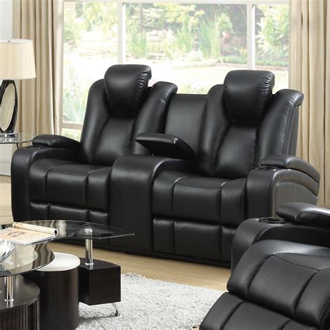 Delange Reclining Power Loveseat with Adjustable Headrests ...