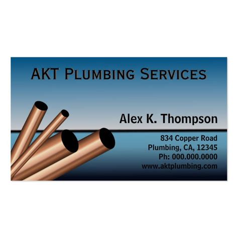 Plumber Plumbing Business Card Template