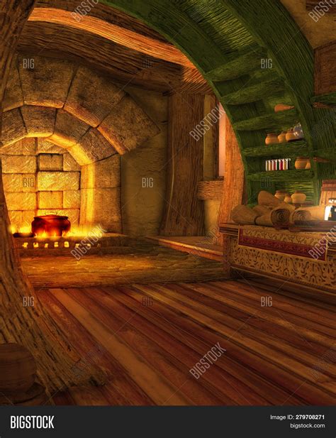 Fantasy Hovel Interior Image And Photo Free Trial Bigstock