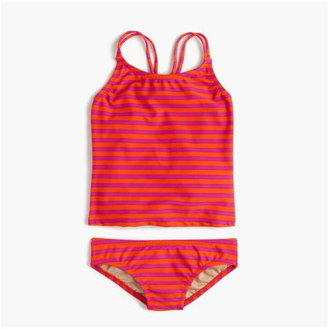 Girls Tankini Set In Sailor Stripe Girls Swimwear Jcrew