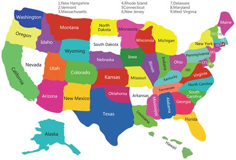 Usa States Map Us States Map America States Map States Map Of The
