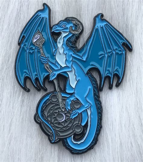 Frost Mage Dungeons And Dragons Themed Dragon Enamel Pin Etsy