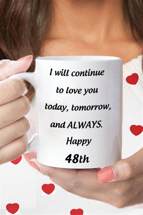 It's a great feeling, and an important milestone, so you want an anniversary gift to be special: 48th Anniversary Gift For Her 48th Wedding Anniversary Mug ...