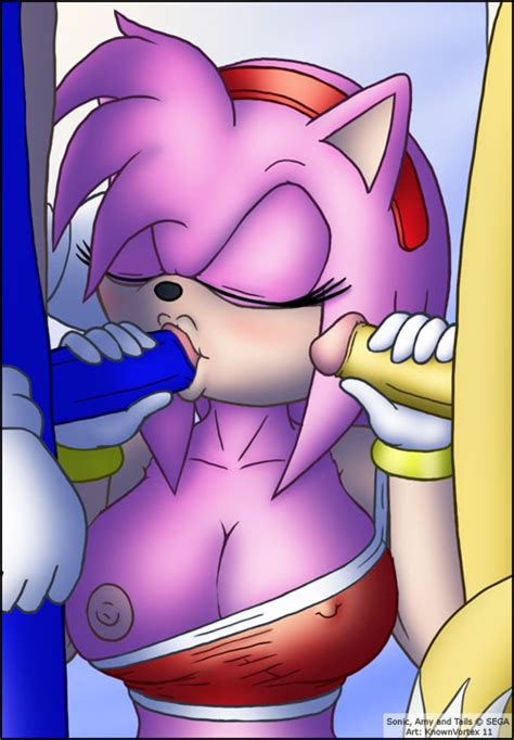 Rule 34 Amy Rose Animal Ears Anthro Big Breasts Breasts Canine Closed