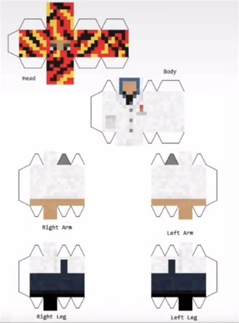 Eret Cutout Papercraft Minecraft Skin Mcyt Cutouts Dream Smp Papercraft