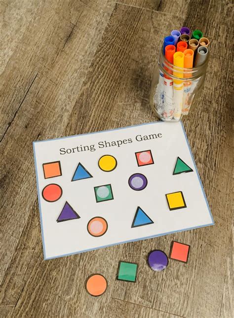 Learning Shapes Shape Matching Game Preschool Curriculum Etsy