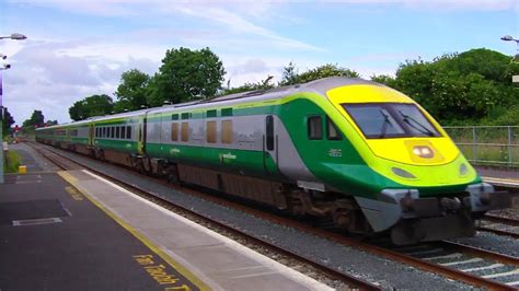 Irish Rail 201 Class Loco Mark 4 Intercity Train Kildare Ireland Youtube