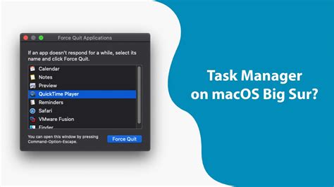 How To Open Task Manager And Force Quit On Macos Big Sur