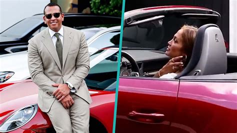 Alex Rodriguez Poses With Porsche He Gave Jennifer Lopez For Her 50th