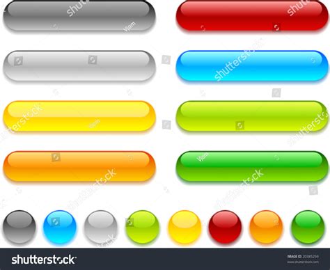 Web Shiny Buttons Vector Illustration 20385259 Shutterstock