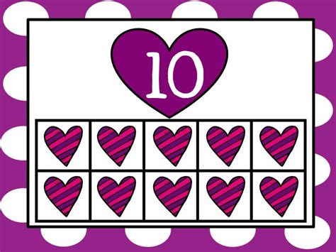 Pink Polka Dots And Pre K Valentines Day Ten Frames
