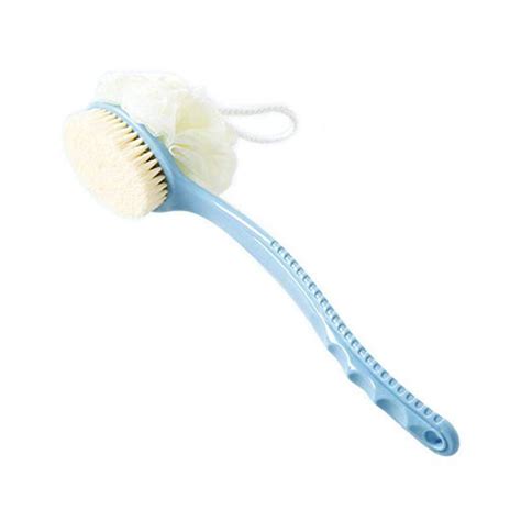 Bath Brush With 2 In 1 Bristles And Loofah Shower Brush