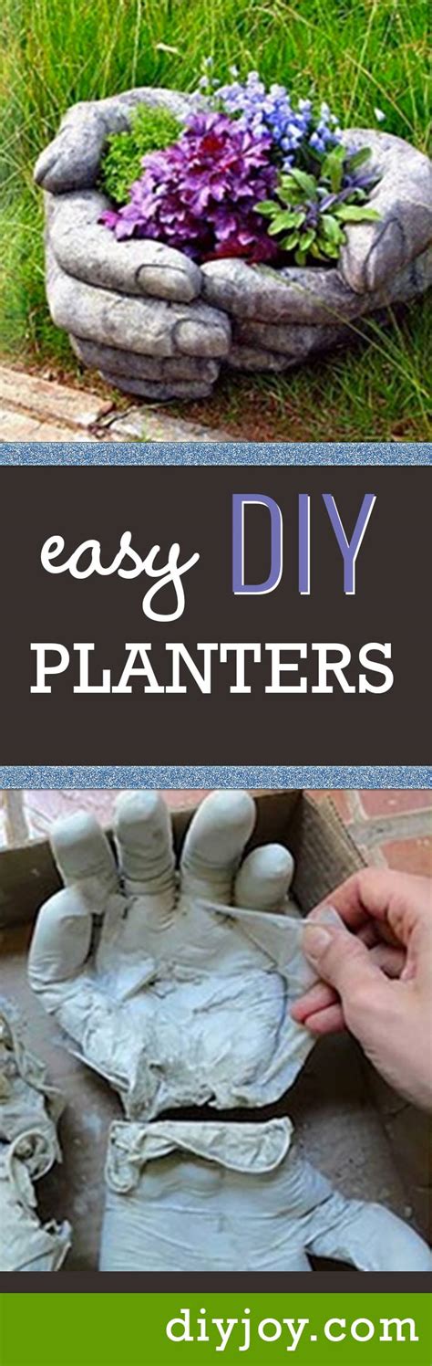 If you catch yourself people watching often, make a hobby out of it! DIY Concrete Hand Planters