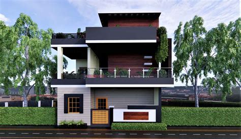 X House Design Sq Ft East Facing Duplex House Plan Elevation