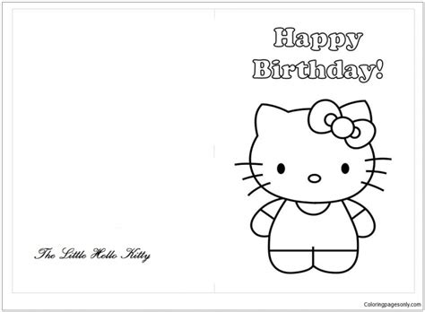 Printable hello kitty coloring pages are suitable for kids of all ages. 12 Happy Birthday Hello Kitty Coloring Pages - Free ...