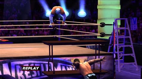 Wwe 13 Epic Moment 2 Mid Air Rko Through 2 Tables Youtube
