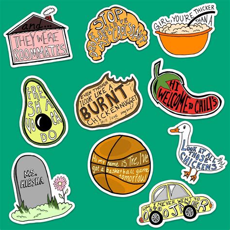 Vine Stickers Hand Illustrated Stickers With Vine Quotes Big Moods