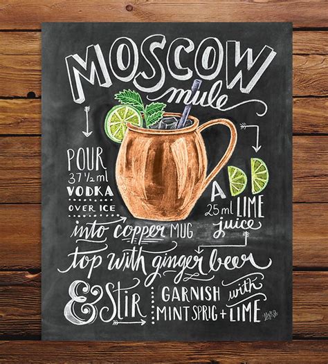 Trunk) ist ein sammelbegriff für zum trinken zubereitete flüssigkeiten. Moscow Mule Recipe Chalkboard Art Print | Moscow mule ...