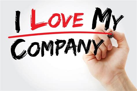Hand Writing I Love My Company With Marker Business Concept Stock