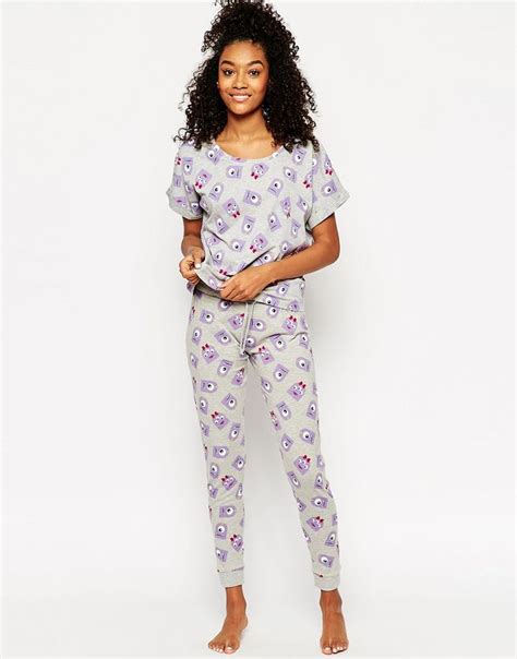 image 1 of asos his and her monster tee and legging pajama set fall loungewear loungewear outfits