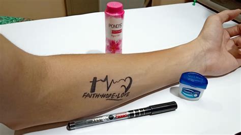 Diy Fake Tattoo With Pen Temporary Tattoos 6 Steps Instructables Peel Off The Paper Leaving