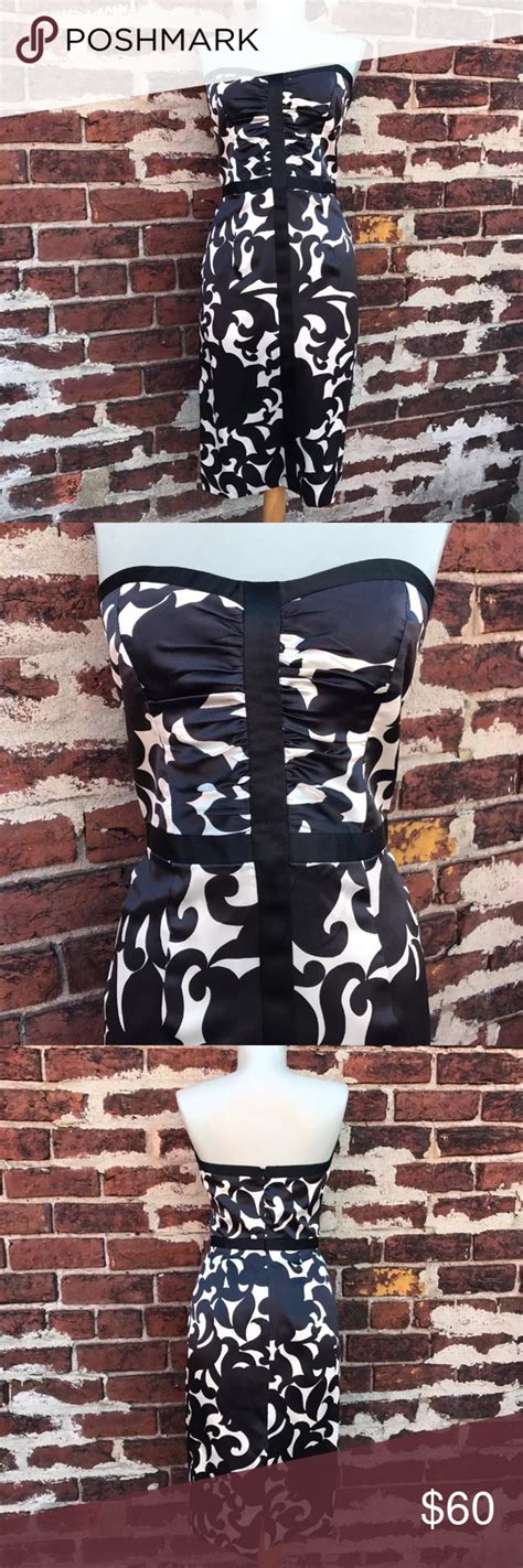 Milly 2 Floral Ruched 100 Silk Corset Fit Dress You Re Looking At A Gorgeous Black And White