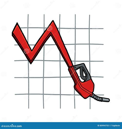 Oil Prices Down Illustration Stock Illustration Illustration Of