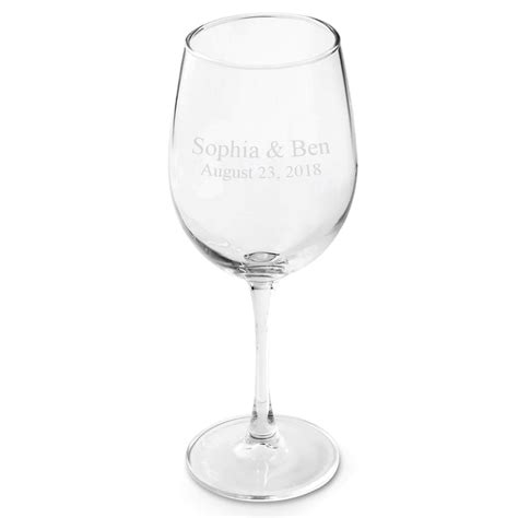 personalized white wine glass famous favors