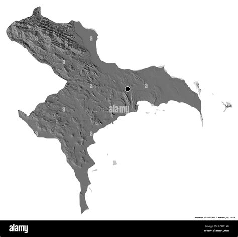 Shape Of Absheron Region Of Azerbaijan With Its Capital Isolated On