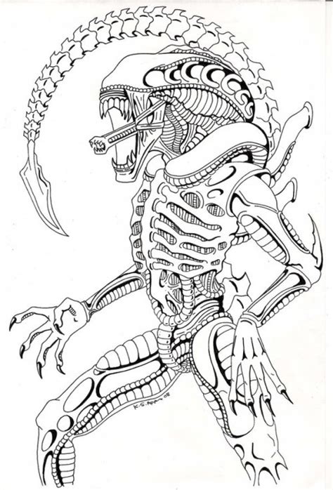 Top 10 alien coloring pages for kids: Xenomorph Coloring Pages Coloring Pages