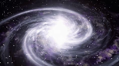 Rotating spiral galaxy deep space exploration. Space background ...