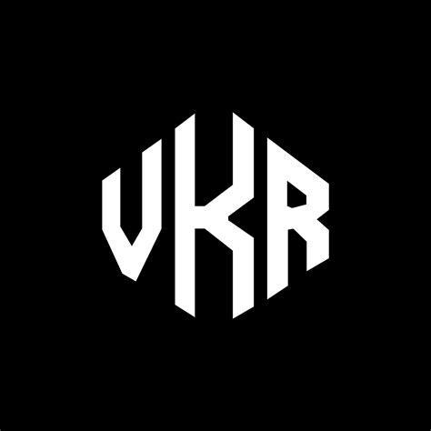 Diseño De Logotipo De Letra Vkr Con Forma De Polígono Vkr Polígono Y