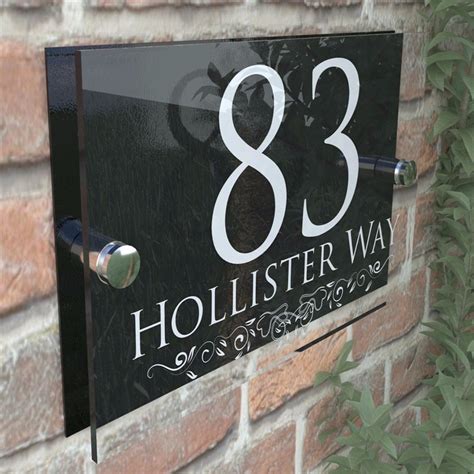 The different architectural styles can pull the border between modern compositions and historical part of. 200x140mm Personalised House Number Sign Door Numbers ...