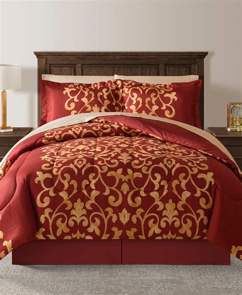 Palace Red King 8 Pc Comforter Set Red Comforter Sets Twin