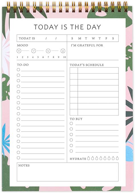 Buy Daily TO DO List Notepad Undated Day Planner Notepad Bohemin