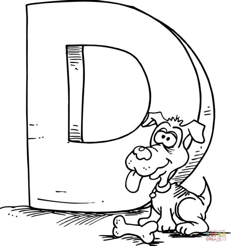 D Is For Dog Coloring Pages Coloring Home
