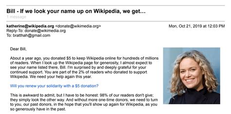 How Wikipedias Email Fundraising Appeal Cuts Through The Clutter