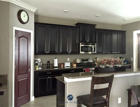 Kitchen With Dark Cabinets Paint Color