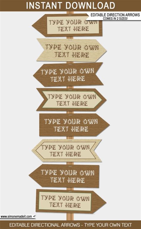 Directional Signage Template
