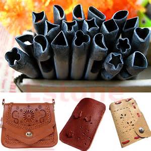 20 Patterns Hole Punch Leather Crafts Tools Handwork Diy