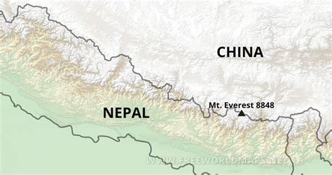 Mount Everest World Map