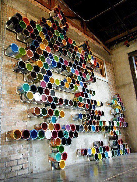Recycled Paint Cans Vitrine Design Paint Pails Instalation Art