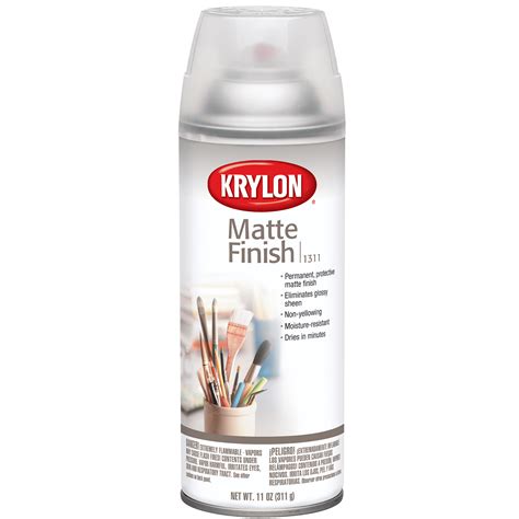 Krylon Crystal Clear Spray Paint Matte Clear 11 Oz