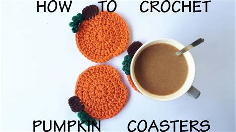 How To Crochet Pumpkin Coasters Free Crochet Pattern Youtube
