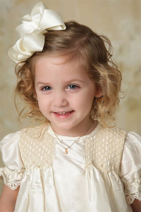Toddler Flower Girl Dress White Silk Bishop Little Girl Strasburg