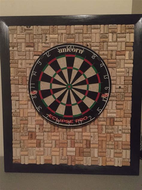 You can recreate this amazing dart board backing by simply following this imgur user right here. Finally completed my latest project!! Wine cork backing for a dart board. (With images) | Dart ...