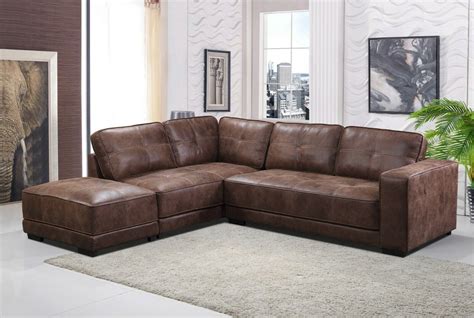 Left Hand Corner Sofa Brown | Leather corner sofa, Leather corner sofa living room, Corner sofa