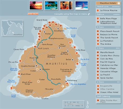 Map Of Mauritius Showing Resorts Florida Beach Map