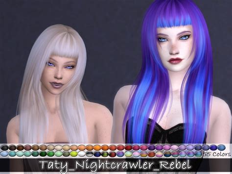 Nightcrawler Hair Rebel retexture at Taty Eámanë Palantír Sims Updates