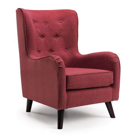 Shetland Red Tweed Fabric Accent Chair Sloane And Sons